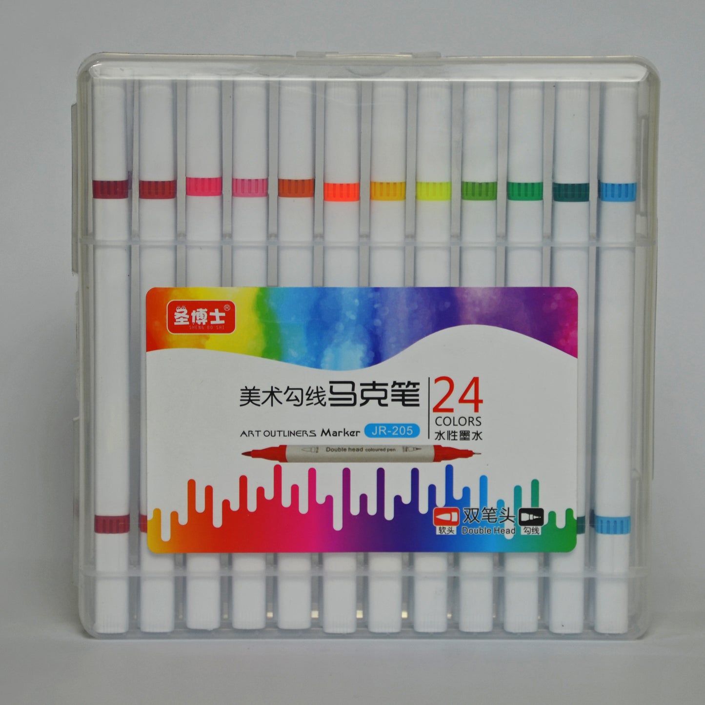 24-Color Outliner Marker Set - Professional Grade